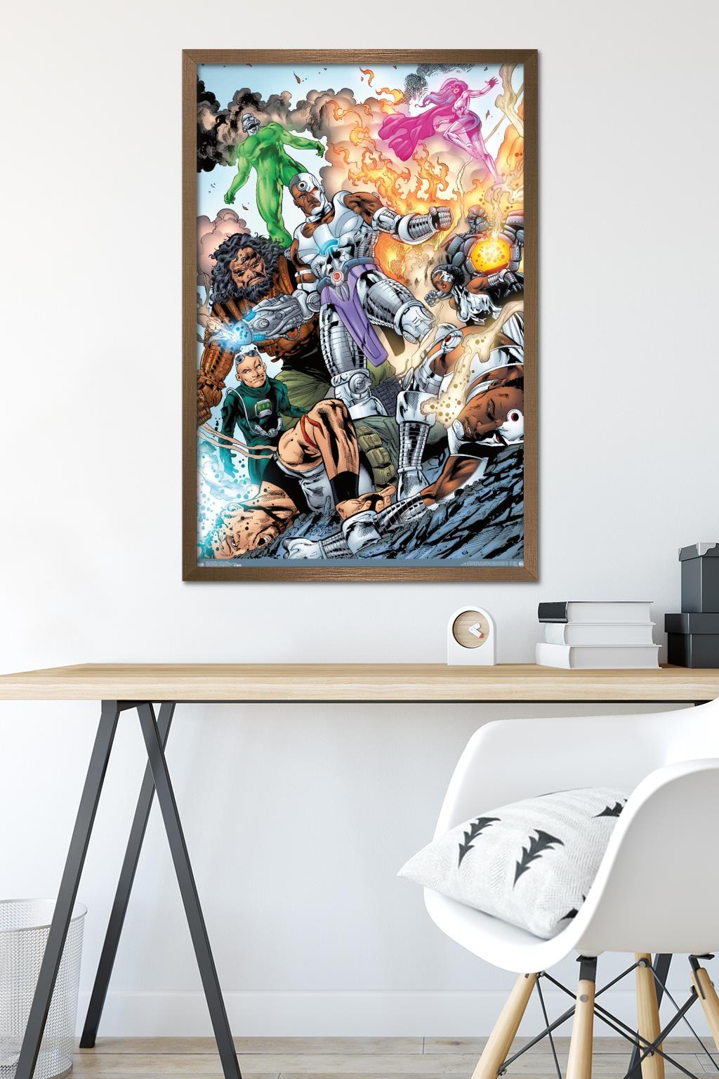 DC Comics - Cyborg - Group Wall Poster, 22.375" x 34", Framed