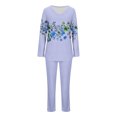thumbnail image 5 of yievot Pajama Sets for Women Long Sleeve Tops and Pants Soft Comfy Lounge Set 2 Piece Outfits Sleepwear, 5 of 5