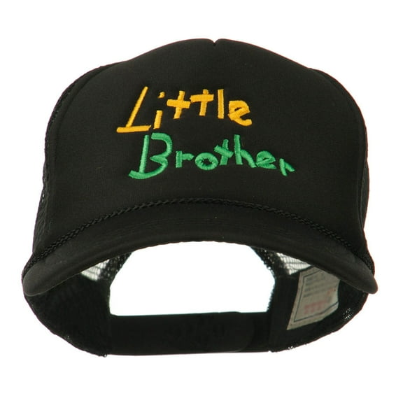 Little Brother Embroidered Youth Foam Mesh Cap - Black OSFM