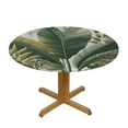 thumbnail image 3 of GOSMITH Tropical Palm Leaves Banana Jungle Leaf Seamless Floral Pattern Table Cover White, 3 of 7