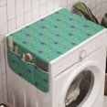 thumbnail image 1 of Floral Washing Machine Organizer, Rhythmic Oriental Flowers Tulips Ottoman Style Pattern, Anti-slip Fabric Top Cover for Washer and Dryer, Sea Green Purple, by Ambesonne, 1 of 1