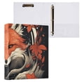 thumbnail image 3 of Fox Flowers Leaves Waves Floral 3 Ring Binders 1.5 inch Hardcover File Folders with Interior Pockets A4 Size Organizer for School Office Hospital Set of 2, 3 of 8