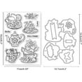 thumbnail image 6 of Vintage Coffee Cups and Fruits Clear Stamps and Cutting Dies Retro Afternoon Tea Silicone Clear Stamps Cards and Metal Die Cuts for Card Making and DIY Embossing Scrapbooking, 6 of 6