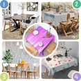 thumbnail image 4 of Square Tablecloth, Waterproof Polyester Table Cover, Wrinkle Resistant & Washable Fabric for Dining, Kitchen, Picnic, 42x42in(107x107cm), Mystical Liquid Galaxy Design, 4 of 6