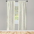thumbnail image 2 of Ambesonne Spring Curtains, Scenery of Butterflies Art, Pair of 28"x84", Soft Pink and Pistachio Green, 2 of 4