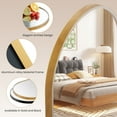 thumbnail image 4 of EDX 26"X38" Arched Bathroom Mirror, Wall Mounted Mirror with Aluminum Alloy Frame, Bathroom Mirror for Living Room, Bedroom, Bathroom and Entryway, Gold, 4 of 8