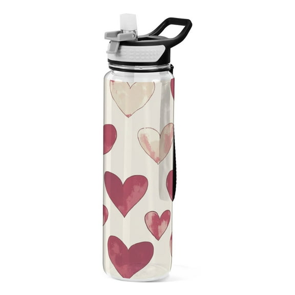 BZSMCE Sport Bottle Heartfelt Patterns Of Love Outdoor sports Water Bottle Size: 10.4x3in