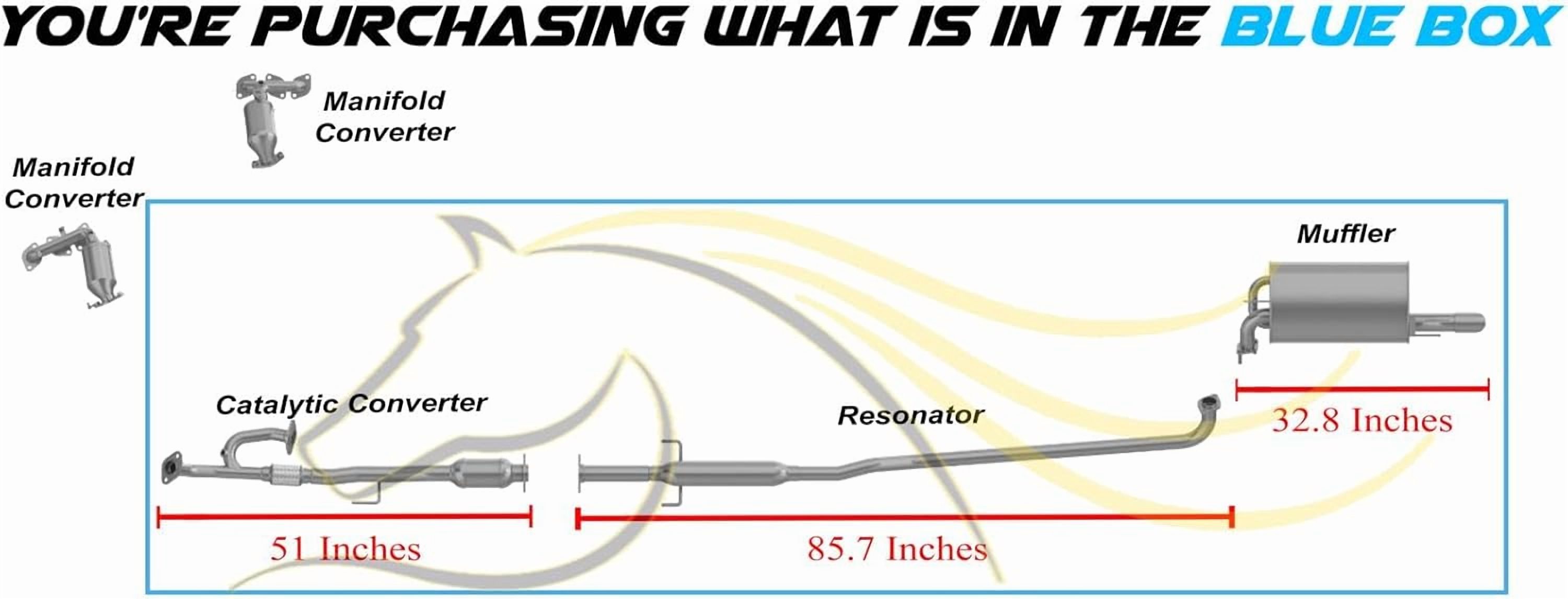 Northeastern Exhaust Catalytic Converter, Resonator & Muffler Kit Fits 2002-2003 Lexus ES300 & 2002-2006 Toyota Camry 3.0L - Direct Fit EPA-Approved | Stainless Steel