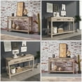 thumbnail image 2 of CJC 63" Console Table Storage Sideboard for Living Room Entryway Hallway - Gray Walnut, 2 of 9