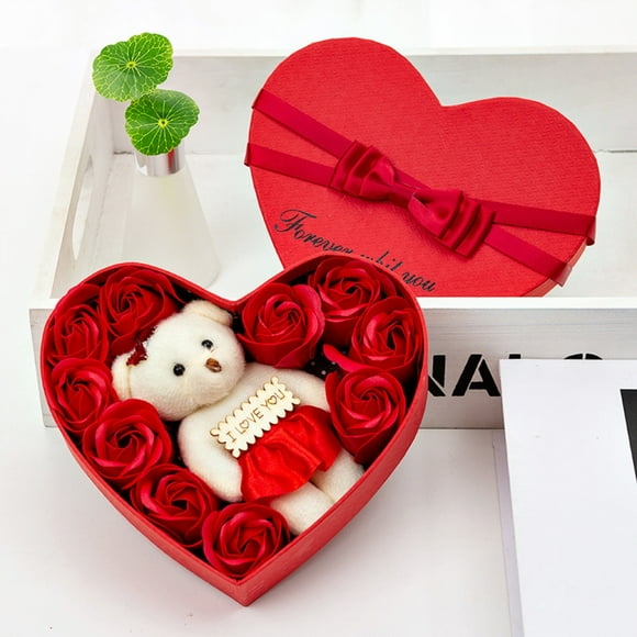 10 Pcs Scented Flower Gift Rose Box Bouquet Festival Gift For Anniversary Birthday Wedding