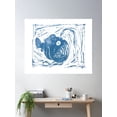 thumbnail image 2 of Angler Fish Blue Poster Wall Art, Modern Wall Decor For Living Room Bedroom, 8x12 UNFRAMED, 2 of 3