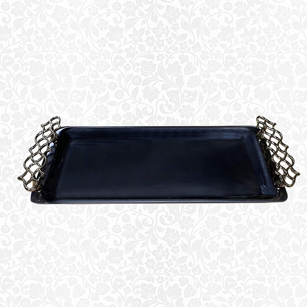 Decozen The Arabesque Collection Aluminium and Brass Towel Tray Gold