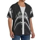 thumbnail image 2 of Fotbe Black And White Shark Camisa Estampada de Manga Corta para Hombre, Casual de Verano, Estilo Playero, Sin Arrugas-Medium, 2 of 5