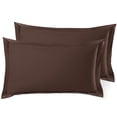 thumbnail image 2 of (4 pack) Nestl Pillow Sham Set of 2, Premium 1800 Series Double Brushed Bed Pillow Cases, Chocolate Brown, King 20" X 36", 2 of 6