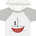 thumbnail image 4 of Inktastic First Birthday-1 Year Old Red Boat Boys or Girls Baby Bodysuit, 4 of 5