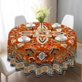 thumbnail image 1 of Round Tablecloth 70 inch, Bohemian Round Table Cloth Cover, Waterproof and Wrinkle-Free, Colorful Summr Boho Tablecloths Decor for Home Kitchen Dining Party, 1 of 6