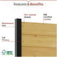 thumbnail image 4 of 6ft H x 4ft W Surface Mount Wood Privacy Screen, Outdoor Privacy Wall, Fence Panels for Outside Patio Balcony or Deck, Wood Fence Panel, Decorative Screen, Enclo EC18047, 4 of 8