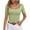 Green, variant on Fesfesfes Basic Tees for Women's Fashion Solid Round Neck Short Sleeves Casual T-Shirt Top Tops for Women M(US:6)