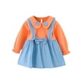 thumbnail image 1 of Vêtements pour Bébés Filles Tout-Petits Enfants Bébés Filles Robe à Bretelles à Col Claudine Vêtements Ensembles Vêtements pour Tout-Petits Filles Tenues pour Bébés Filles Vêtements de Poupée pour Bébé Vêtements pour Tout-Petits Filles, 1 of 8