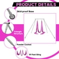 thumbnail image 3 of HECASA 97" Yoga Trapeze Stand with 39ft Violet Swing, Aluminum Frame, 551lbs, Indoor/Outdoor Use, 3 of 11