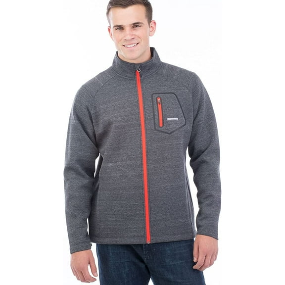 Avalanche Mens Thermal Mid-Layer Volcan Zip Jacket Small Asphalt