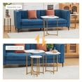 thumbnail image 4 of HOMCOM Nesting Tables Set of 3 Side Table with Marble Effect White and Gold, 4 of 10