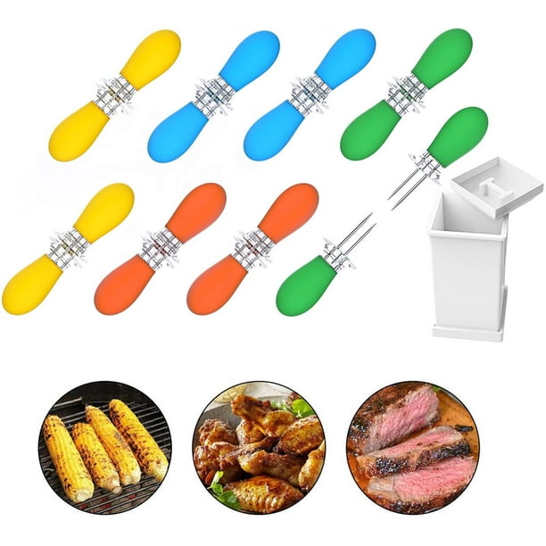 Corn Holders, 8 Pairs Stainless Steel Corn on The Cob with Butter