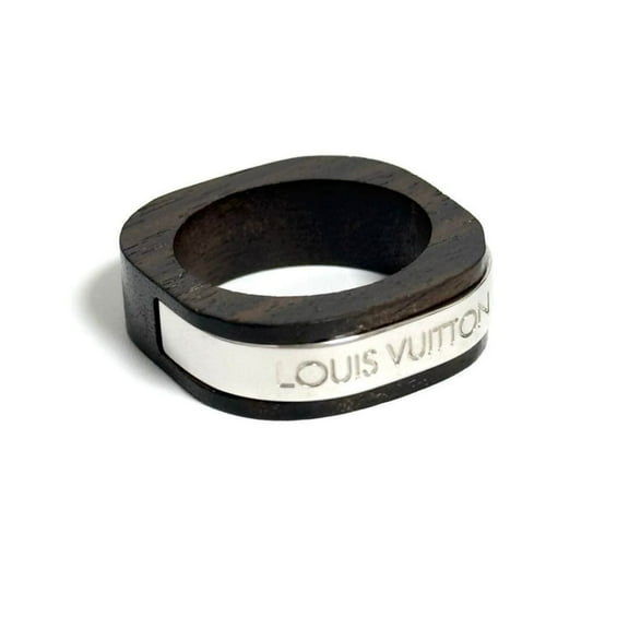 Pre-Owned Louis Vuitton Men's Wood and Metal Square Ring