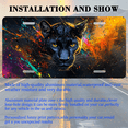 thumbnail image 3 of 1 Pcs 2D Flat License Plate Covers & Frames, Black Panther with Colorful For Decorative Front, Waterproof For Decoration Aluminum License Plate Covers & Frames Cover For Men Women, 12" X 6", 3 of 7
