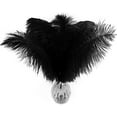 thumbnail image 3 of Piokio 20 plumas de avestruz negras naturales de 10 a 12 pulgadas (25 a 30 cm) a granel para decoraciones de Halloween, centros de mesa de bodas, decoraciones de Gatsby, 3 of 4