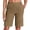 M205 Khaki, variant on Tfken Summer Women Shorts Solid Color Elastic Waist Shorts With Pockets Casual Daily Wear Female Soft Clothes Black