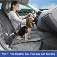 thumbnail image 4 of Heavy Duty Dog Front Seat Cover with Side Flaps - 900D Waterproof Car Seat Cover, Protects from Dirt, Fur & Scratches, Fits Captain Seats, Cars SUV Trucks Minivans(1-Pack), 4 of 8