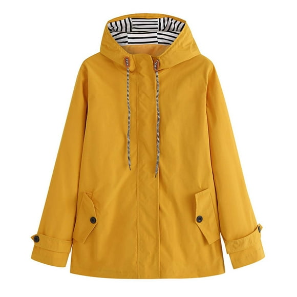 MKLEKYY Insulated Jacket Men Women's Raincoat Jacket Lightweight Hooded Solid Color Outdoor Sun Breathable Rain Gear