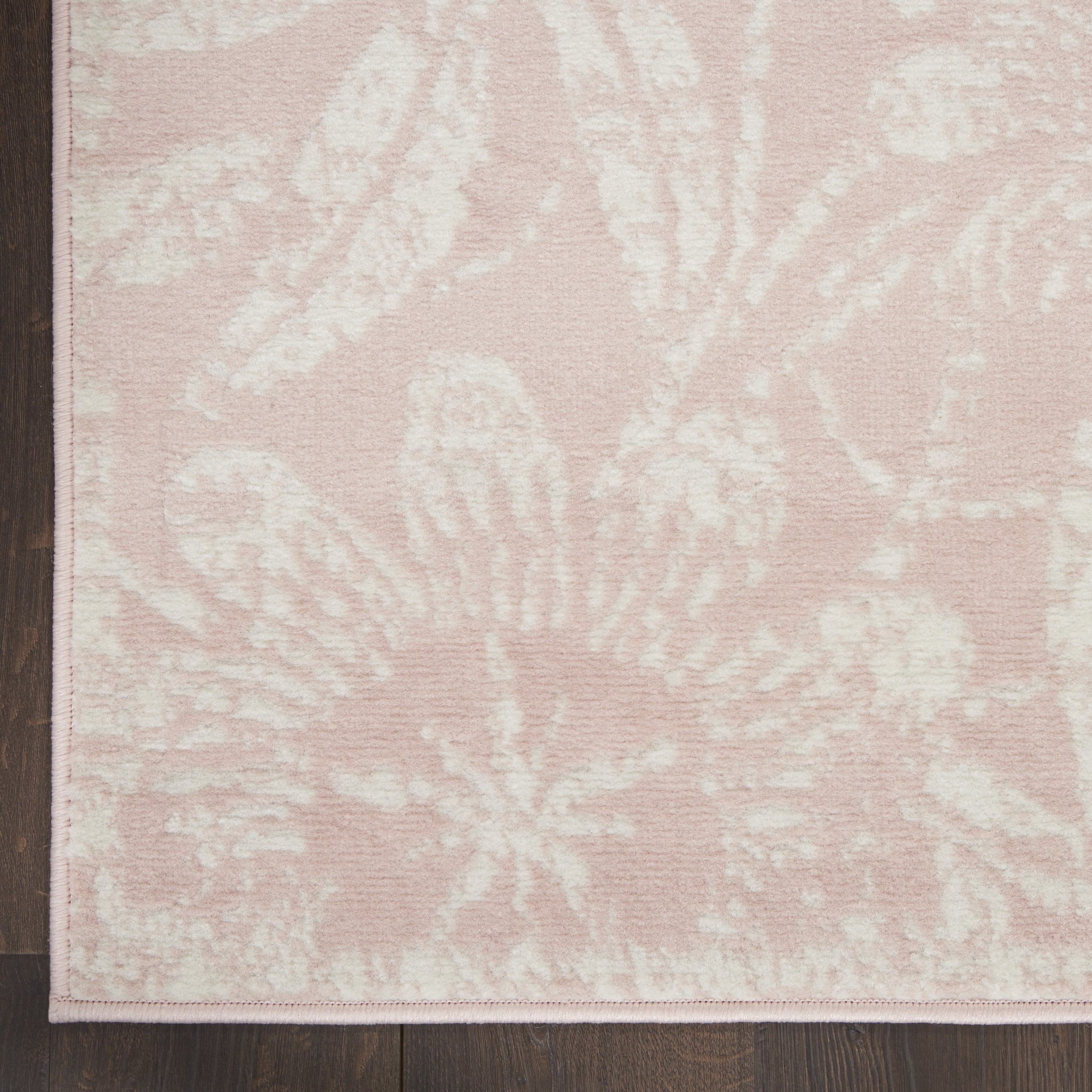 Nourison Whimsicle Botanical Bohemian Pink 2' x 8' Area Rug, (8' Runner)
