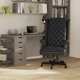 thumbnail image 3 of High Back Traditional Fully Tufted Black Leather Executive Swivel Ergonomic Office Chair with Arms, 3 of 6