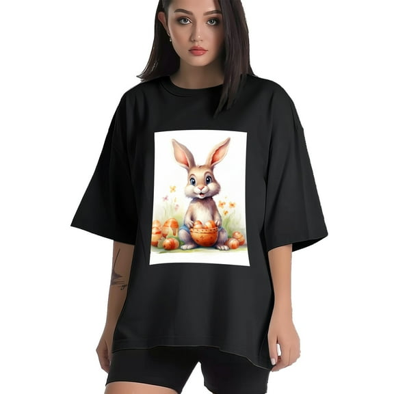 Plus Size Shirt for Women Black Tops for Women Short Sleeves Shirt for Women Easter19 T Shirt Crewneck Shirt for Women XS