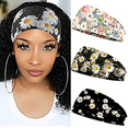 thumbnail image 4 of Bandeaux Larges Turban Extensible Bandeau Torsadé Imprimé Floral Coton Bandeaux Noués Mode, 4 of 5