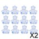 thumbnail image 1 of Paquete de 2-4 colgantes de cuentas de dijes de cochecito de oso facetados de acrílico 2 piezas perfecl, 1 of 8