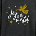 thumbnail image 3 of Instant Message - Joy To The World Angel Christmas - Women's Lightweight French Terry Long Sleeve Shirt, 3 of 6