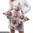 thumbnail image 4 of Crabs Fabric by the Yard Upholstery, Sea Animals Theme Illustration of Crabs on White Background Pattern Art Print, Decorative Fabric for DIY and Home Accents, 3 Yards, Ruby and Grey by Ambesonne, 4 of 4