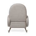 thumbnail image 4 of Nursery Works Compass Rocker in Performance Grey Eco-Weave with Rose Gold Legs, 4 of 7
