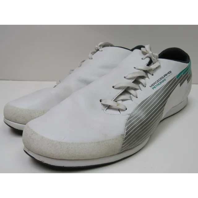 PU & MA Size 11 Mercedes AMG Racing White Leather Sneakers Men's