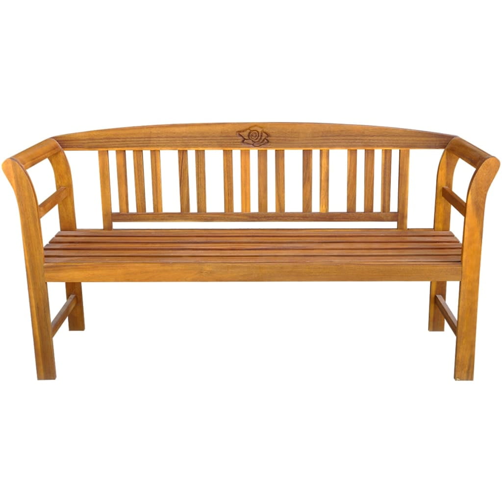 Kepooman 61" Outdoor Patio Wooden Bench for Backyard Balcony Deck, Brown Kepooman 61" Outdoor Patio Wooden Bench for Backyard Balcony Deck, Brown