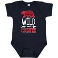thumbnail image 3 of Inktastic Plaid Bear Wild and 1 with Arrow Boys or Girls Baby Bodysuit, 3 of 5