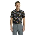 thumbnail image 2 of Birdie Bound Men's & Big & Tall Men's Day of the Dead Print Polo Shirt with Short Sleeves, Sizes XS-4XLT, 2 of 6