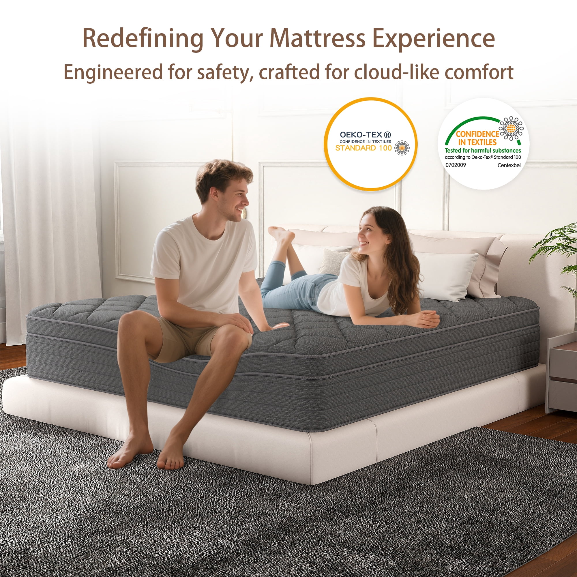 CICIMLU 14 inch Full Mattress ,Gel Memory Foam Hybrid Mattress in a Box, Innerspring Mattress Supportive & Comfortable for Restful Sleep