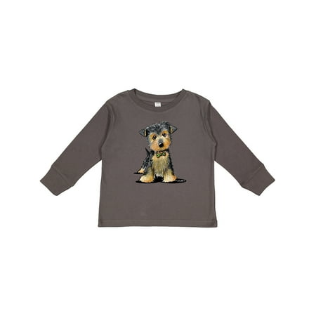 

Inktastic Little Gent Yorkie Gift Toddler Boy or Toddler Girl Long Sleeve T-Shirt