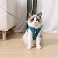 thumbnail image 4 of Reflective Cat Vest Harness and Leash Set for Walking 360° wrap-Around Small Cat and Dog Harness Cushioning and Anti-Escape Suitable for Puppies Rabbits with Cationic Fabric, 4 of 7