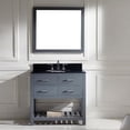 thumbnail image 2 of Virtu USA Caroline Estate 37'' Single Bathroom Vanity Set with Black Galaxy Top and Mirror, 2 of 3