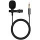 thumbnail image 1 of Micrófono Lavalier, Micrófono Lavalier para Teléfono Móvil y PC, Micrófono con Clip con Cable de Extensión de 1,5 m, Perfecto para K Lied, Entrevista, Vlog, Podcast, 1 of 4
